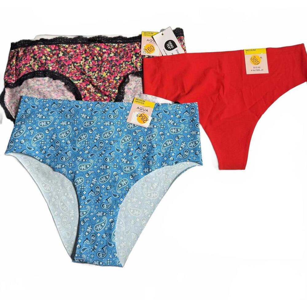 Aqua Panties Set of 3 - M